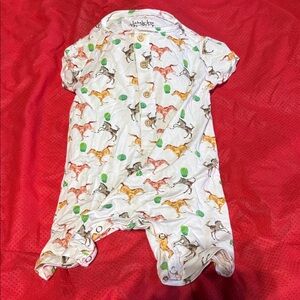 Tickety-Boo Horse Print Baby Romper